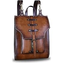 【BAON】Wuling Vintage Western Backpack Amazon.com: Genuine Leather Backpack for Women and Men